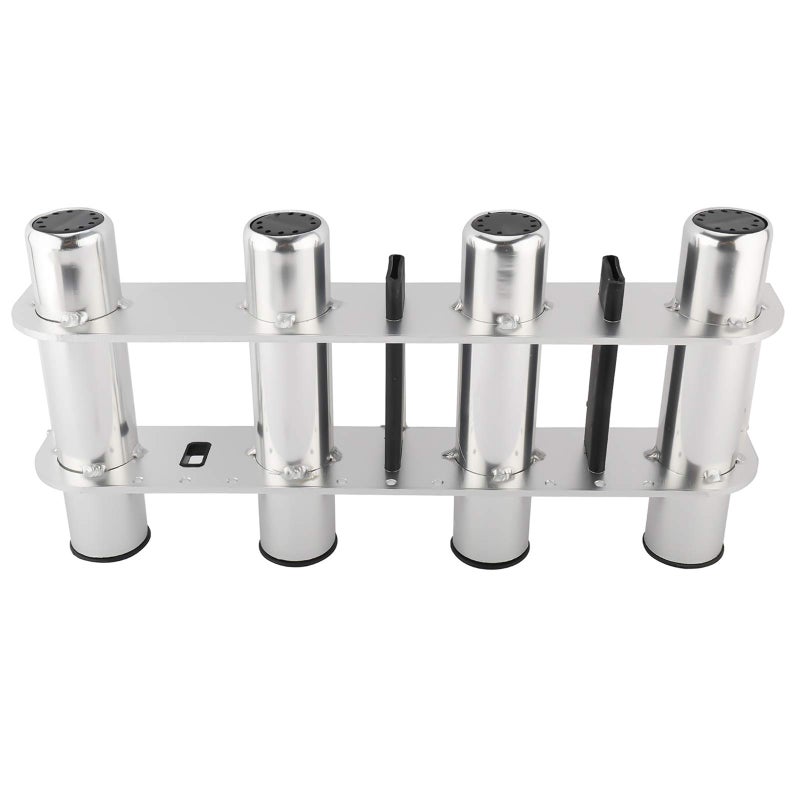 NovelBee 4 Tubes Aluminum Alloy Fishing Rod Holder for Boats Yacht - Image 3
